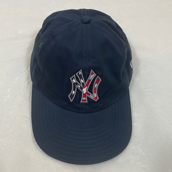 New Era New York Yankees Navy Adjustable Hat W/ Red/White/Blue Embroider… - Picture 2 of 9